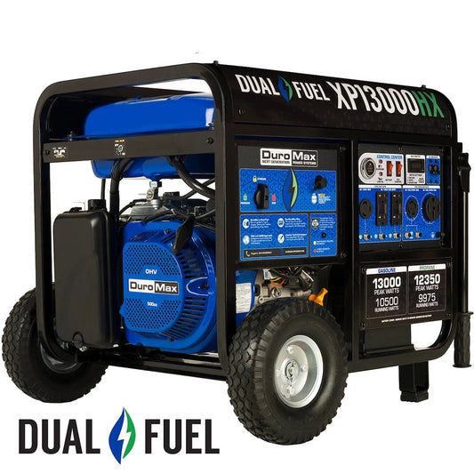 timeless XP13000HX 13,000 Watt Portable Dual Fuel Gas Propane CO Alert Generator