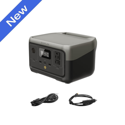 classic Portable Power Station RIVER 2 240,243wh LiFePO4 Battery/1 Hour Fast Charging, 600W Output Solar Generator (Solar Panel Optional) for Outdoor Camping,Home Use,RV,Walmart Exclusive